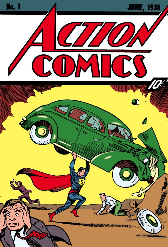 A icônica capa de Action Comics 1, o começo da era de Outro das HQs