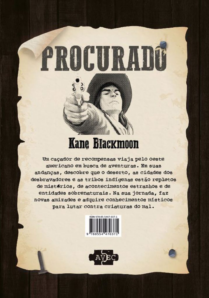iluastração de capa do livro O Estranho Oeste de Kane Blackmoon