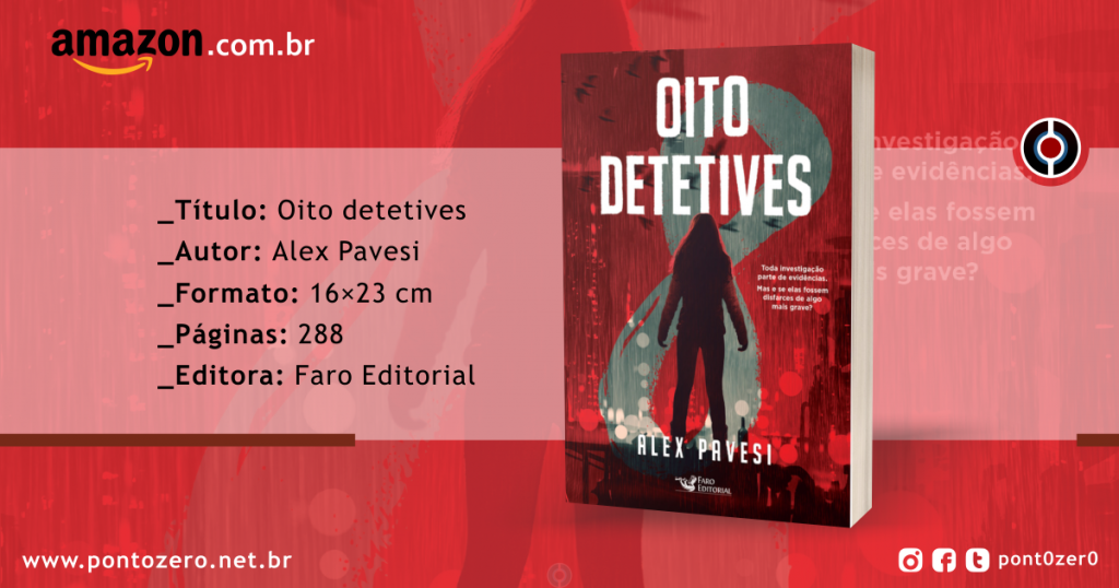 banner de compra do livro Oito Detetives na Amazon