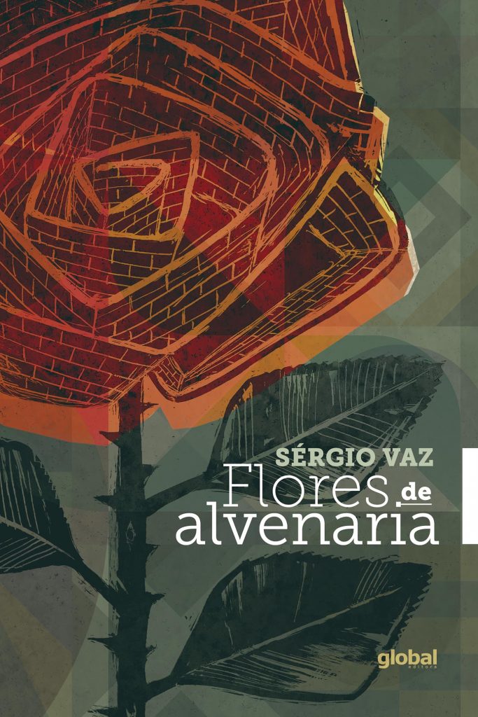 capa da nova edição de Flores de alvenaria, livro de Sérgio Vaz