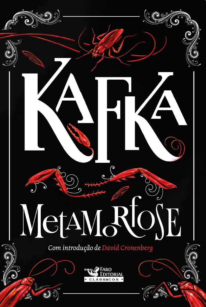 Capa do clássico "A Metamorfose, de Franz Kafka pela Faro Editorial